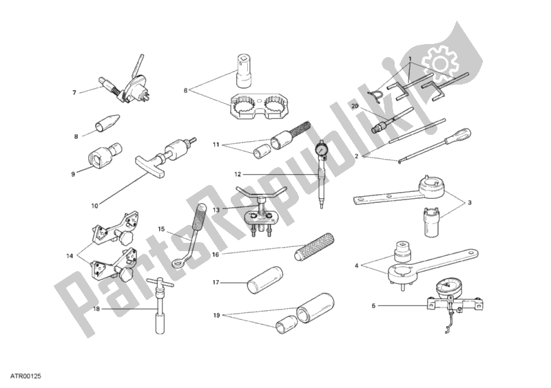 All parts for the 01a - Workshop Service Tools, Engine of the Ducati Superbike 749 Dark USA 2006